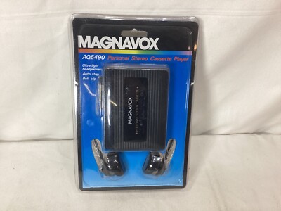 1990s Vintage Magnavox AQ6490 Personal Stereo Cassette Player Headphones SEALED