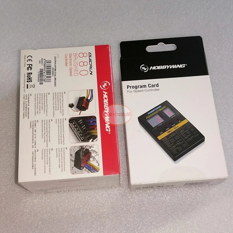 Combo Hobbywing QUICRUN WP 880 doppia scheda di programma ESC spazzolata per auto RC 1:8 1:10 - Immagine 3 di 4