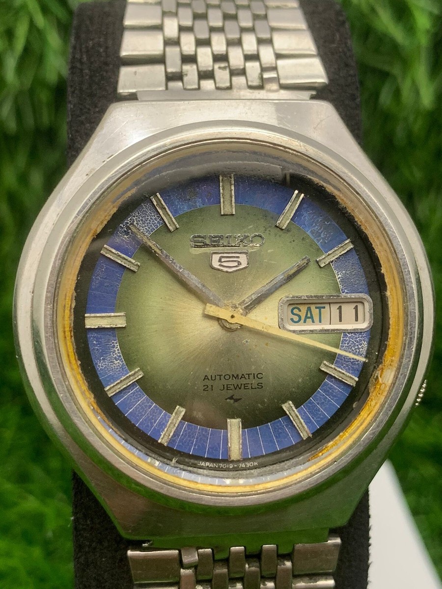 Seiko 5 Automatic 7019-7260 21 jewels vintage watch japan | eBay