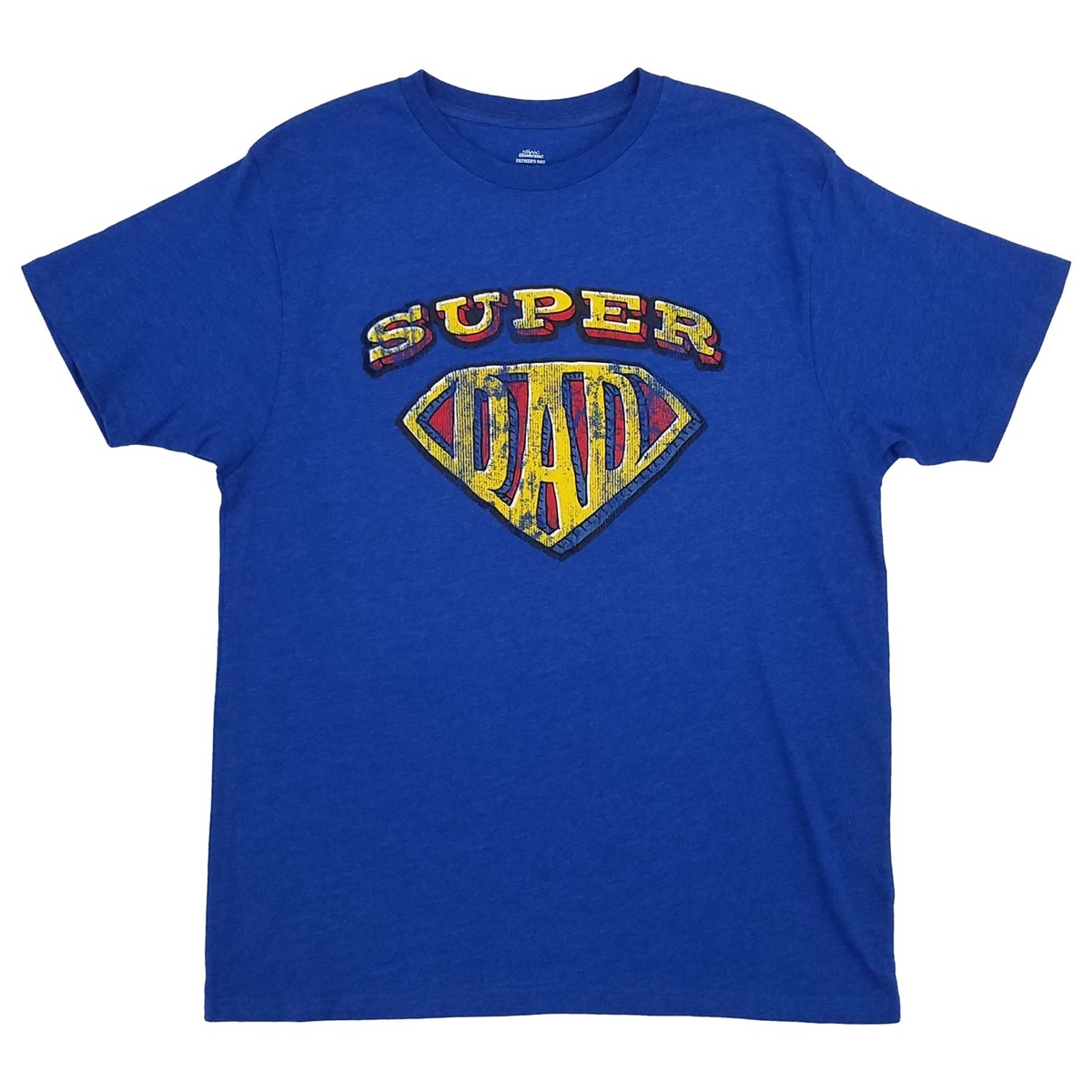 Mens Blue Super Dad Fathers Day T-Shirt