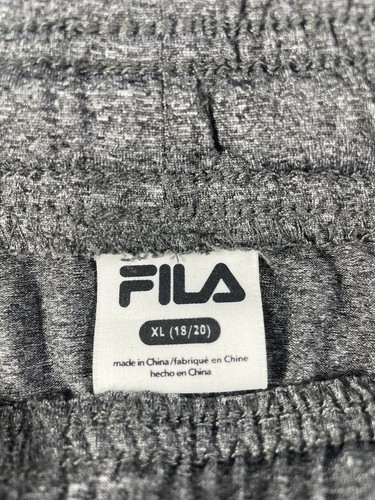 Fila Boys Fila Logo Basketball Shorts Grey/ White Size XL 18/20 - Picture 3 of 3