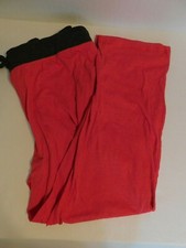 Mens Pajama Pants Sleep S Small Red Black w/ Pockets