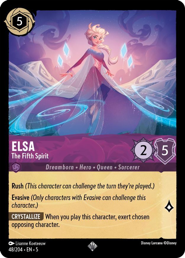 Lorcana Elsa - The Fifth Spirit (48/222) Shimmering Skies NM