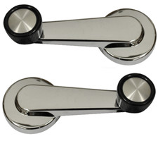 81-87 Chevygmc C10 Truck Lh Rh Chrome Interior Window Cranks Set
