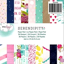 Dear Lizzy, Serendipity Paper Pad, 6" Happy Cardstock, 36 Pgs, Sweet, Galaxy