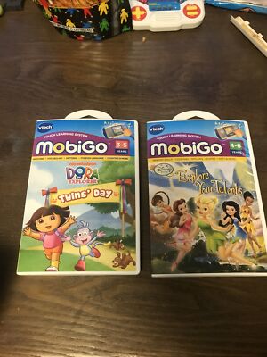 V Tech MobiGo Disney Fairies Explore Your Talents Touch & DoRa  Twins Day