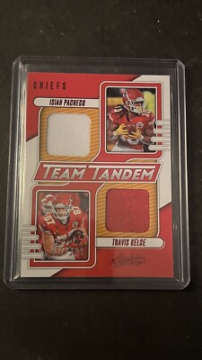 2023 Panini Absolute Isiah Pacheco / Travis Kelce #TT-KC Team Tandem 113/199