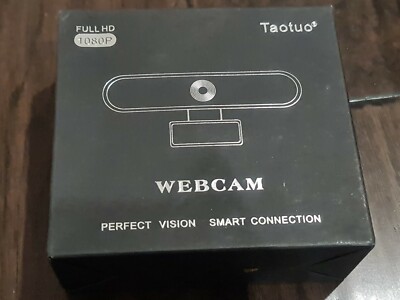 Taotuo Webcam with Microphone 1080P HD Flexible Rotatable Clip and Tripod