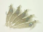 Almost Alive Lures Artificial Soft Plastic Shrimp 6" Silver Rigged 5 pk