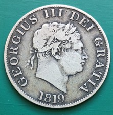 1819 George III Silver Half Crown Coin #5013