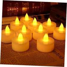  100-Pack Flameless LED Tea Light Candles Bulk, Warm White Battery A-warm White