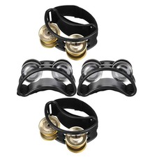 Double Row Foot Tambourine with Metal Bells ABS Foot Pedal for Parties