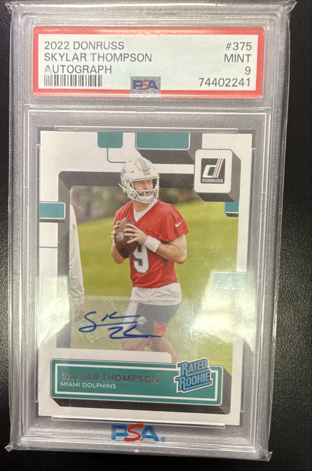 2022 Panini Donruss - Rated Rookie Skylar Thompson #375 Autographs (AU, RC)