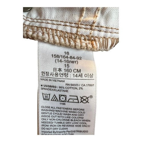 Gap Juniors Tan Corduroy Pants Jeans Teens big kid 16 Low Rise Vintage Boot - Picture 9 of 9