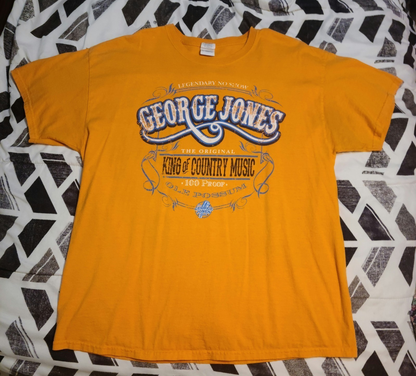 George Jones The Original King of Country Music t shirt orange
