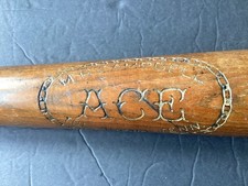 Vintage Baseball Bat M R Campbell ACE Kiki Cuyer 1920s Early Logo, Hall Of Fame
