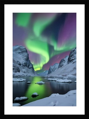 Intimate Northern Lights Framed Wall Art Poster Canvas Print Picture