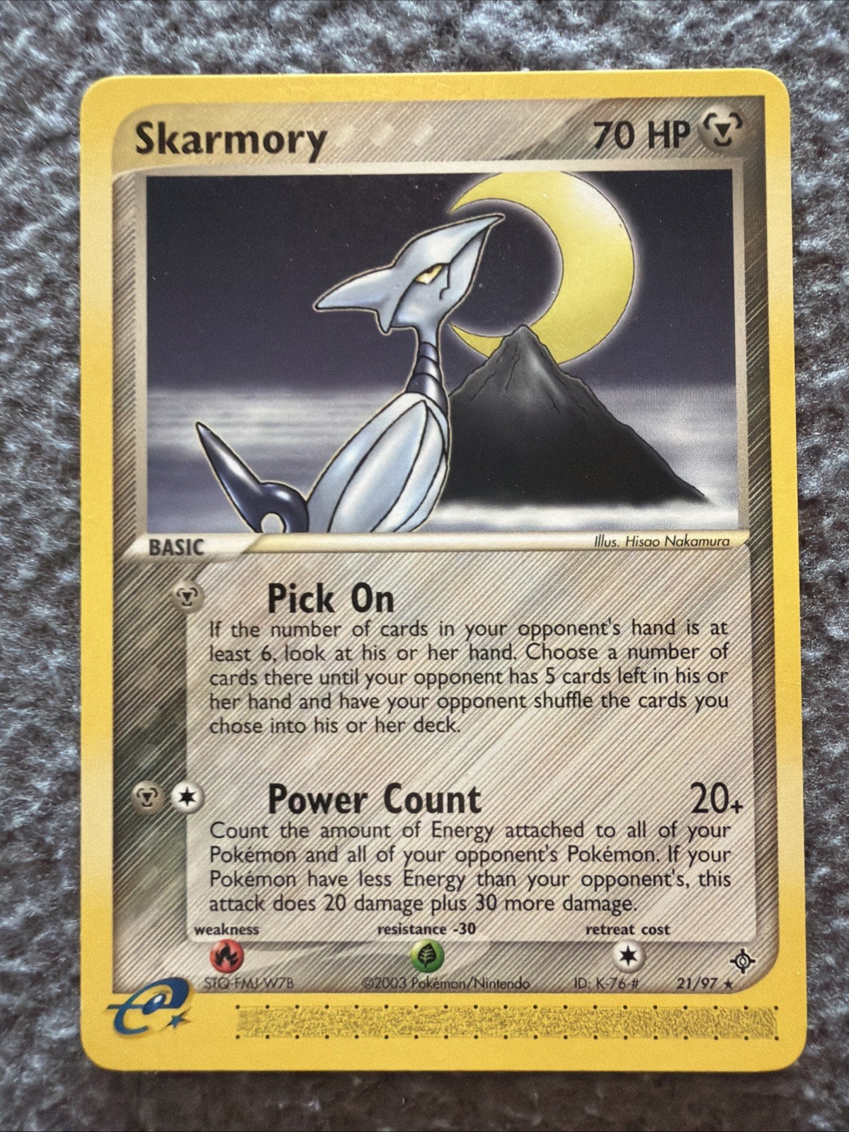 Skarmory 21/97 NM Rare EX Dragon Pokémon 2003 Vintage E-Series Vintage✨
