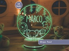   Cute Safari Nursery Decor, Kids Bedroom Lamp, Perfect Baby Gift