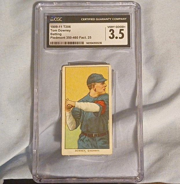 1909-11 T206 Tom Downey Batting Piedmont 350-460 Fact. 25 CGC 3.5