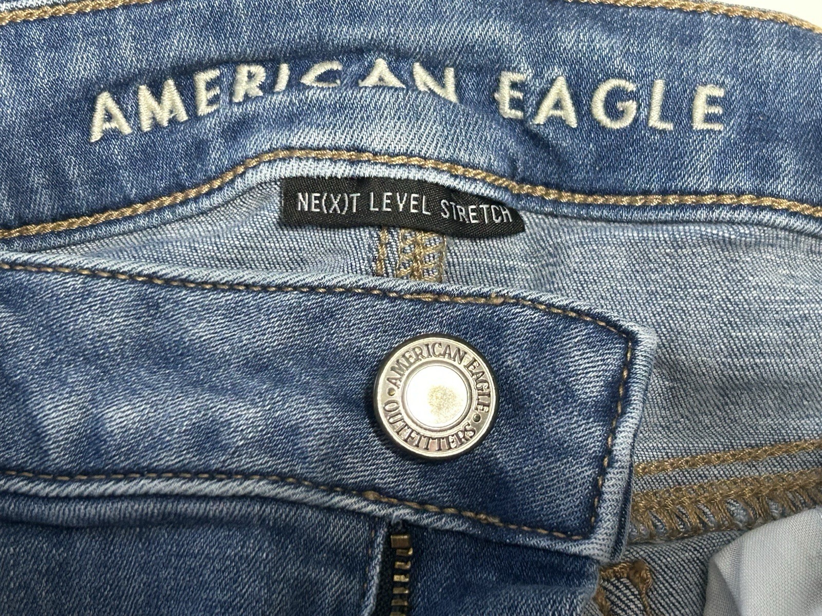 American Eagle Next Level Stretch Women’s Blue Jeggings Size 10 Long image 8