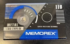 MEMOREX CDX IV 110 Metal Position Type IV 70us EQ Cassette Tape NOS Sealed