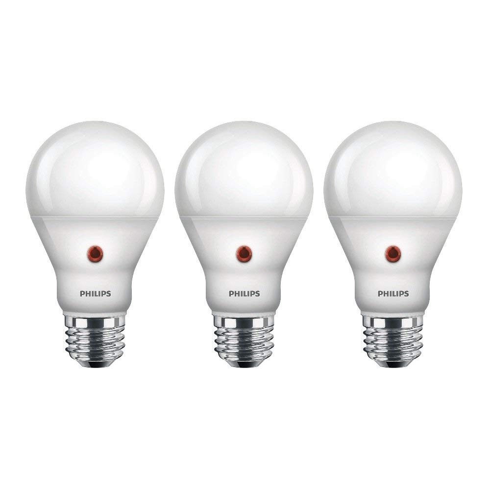 Philips LED DuskToDawn Outdoor A19 Light Bulb, FlickerFree, 800 Lumen, Soft W...