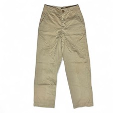 U.S. Army WW2 40s Vintage Khaki Chino Pants Button Fly USA made Trousers 26  