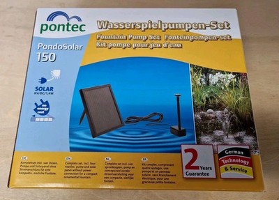 (III) Pontec PondoSolar 150 Solar Springbrunnenpumpen-Set, neu