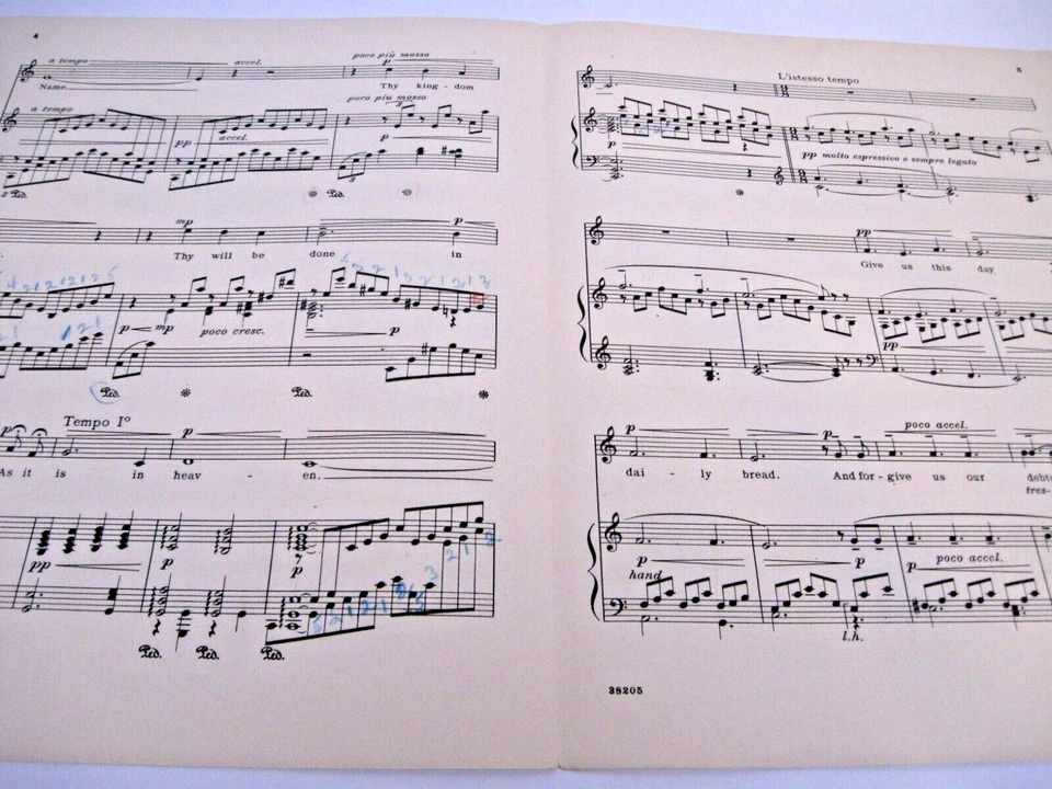 Sheet Music The Lords Prayer Albert Hay Malotte Voice & Piano Medium - Image 3 of 4