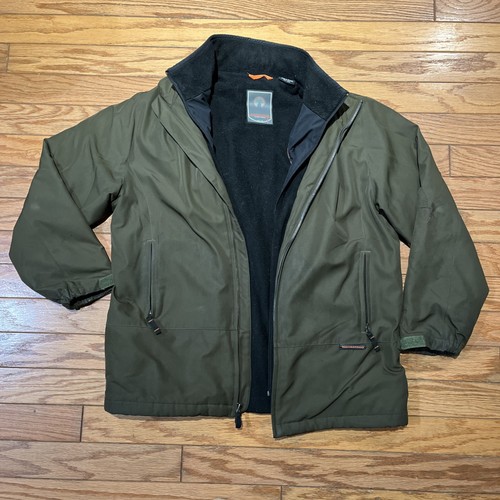 WEATHERPROOF GARMENT COMPANY Mens Full Zip Hooded Coat Jacket Green L