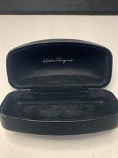 Salvador Ferragamo Eyewear Hard Case Black Clamshell Velour Lining