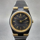 Seiko Watch Women 20mm Black Dial Black Tone Round 7321-0249 New Battery