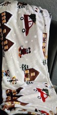 NEW The Big one mickey Minnie mouse Christmas Throw Blanket Disney 5' x 6 ft