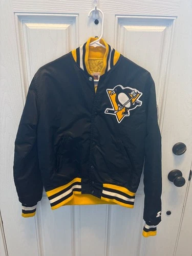 Vintage Pittsburgh Penguins Starter Bomber jacket 80s-great condition! video thumbnail