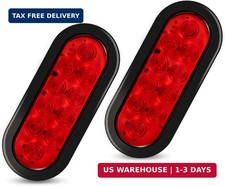 6" Oval LED Trailer Lights Kit, 2PCS Waterproof Stop/Turn/Brake Tail Lights with