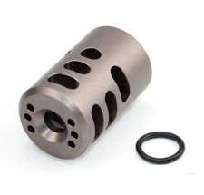 Tan Aluminum Gen 2 Ruger Mark IV 22/45 1/2"x28 TPI Muzzle Brake .22LR