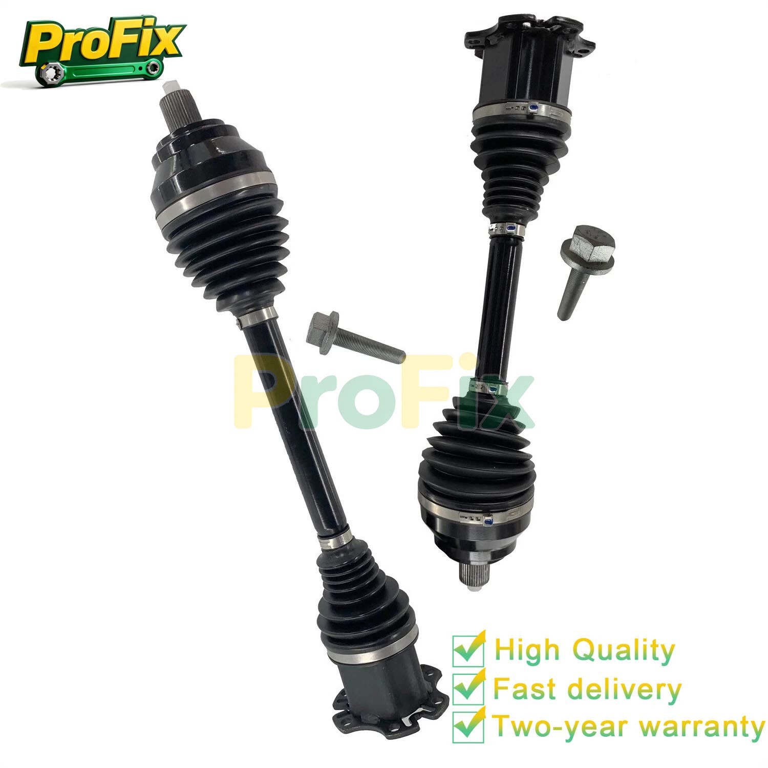 Pair Fit Bentley Continental GTC 2003-2012 Front Axle CV Joints CVJ Drive Shafts