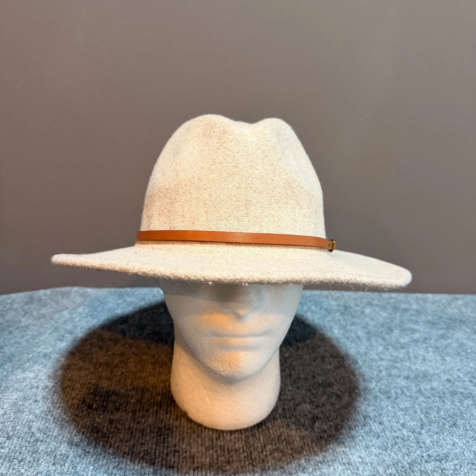 Pengcheng Sun Hat Womens Wool Felt Fedora Sun Protection Outdoor