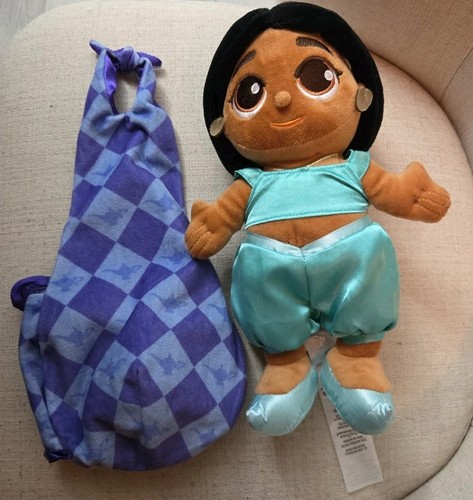 Disney Babies Princess Jasmine 10” Plush Doll w/ Swaddle Pouch Blanket Aladdin