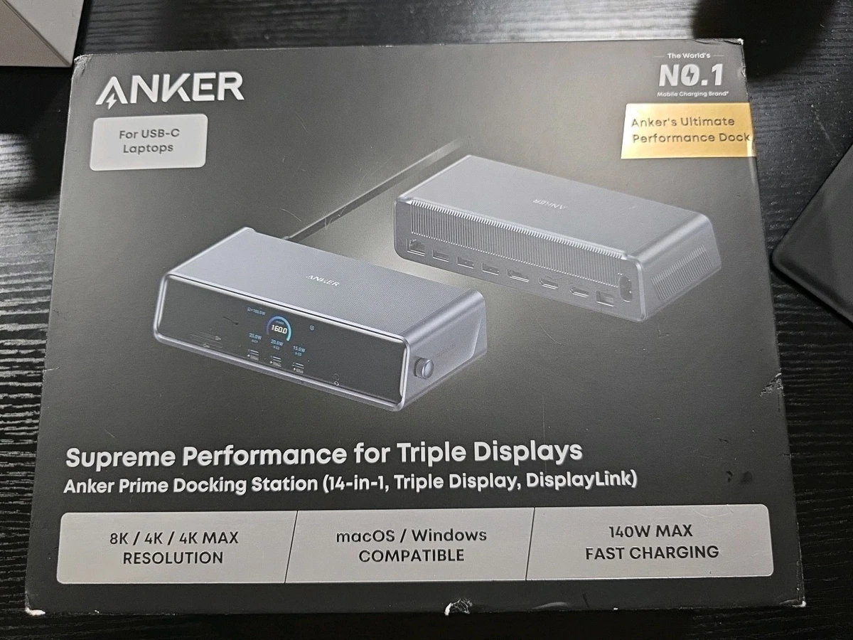 Anker Prime Docking Station (14-in-1, Triple Display, DisplayLink