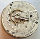 * 1890   18S WALTHAM Gr. 3  M 1883  11J  POCKET WATCH FROSTED Movement Parts  L3