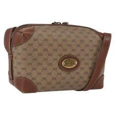 GUCCI Micro GG Supreme Shoulder Bag PVC Beige Gold 007 101 5294 Auth 163950