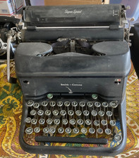 L C Smith & Corona Super Speed 1930s all Black Antique Typewriter  thumbnail