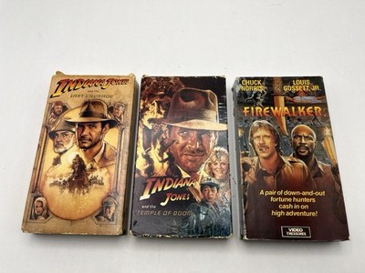 Indiana Jones Temple of Doom ,Last Crusade & Firewalker 3 VHS Lot Adventure