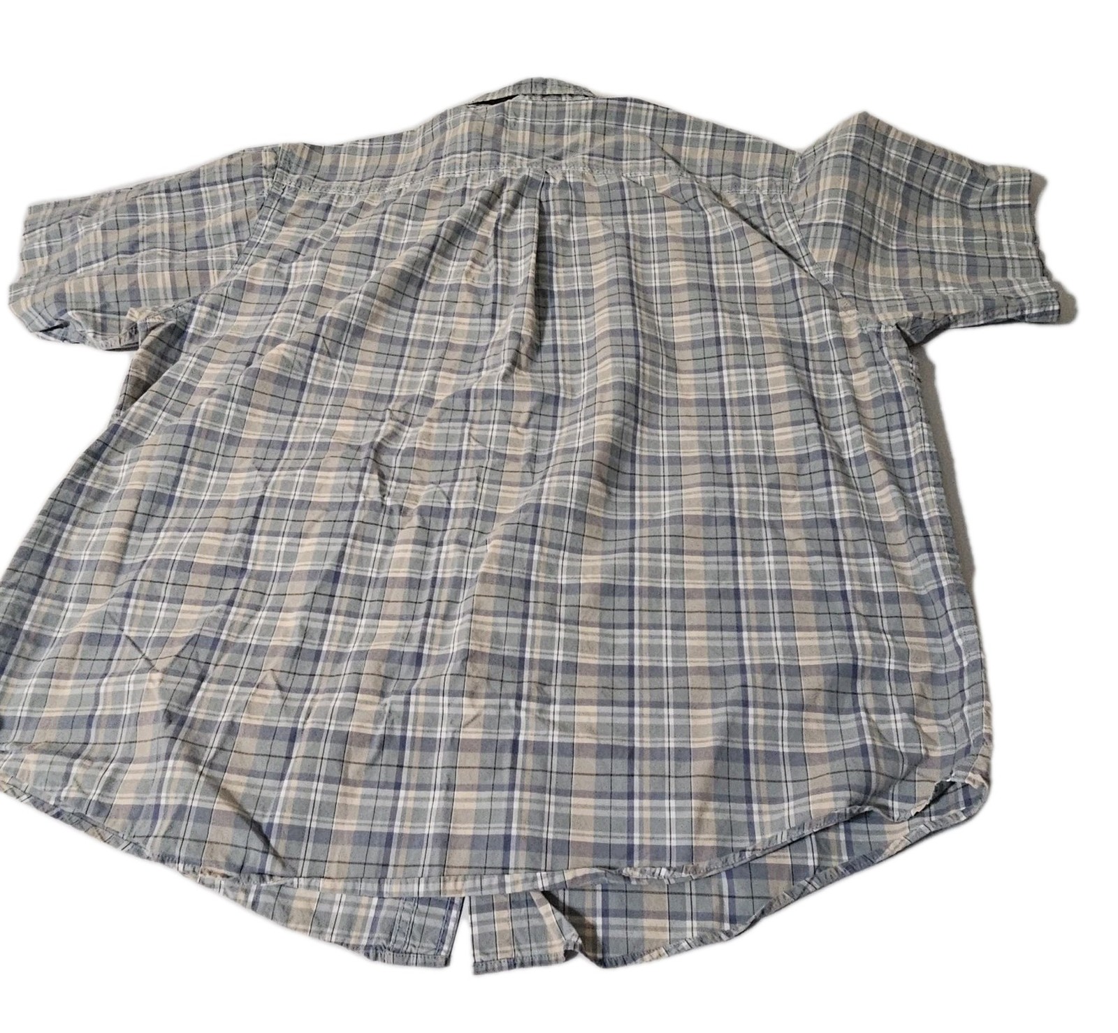 Carhartt Force mens 2XL Relaxed fit plaid short sleeve button POCKETS Plaid Gray thumbnail 3