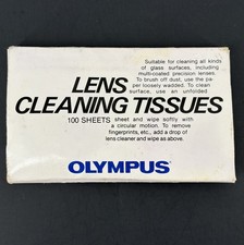 Vintage OLYMPUS Lens Cleaning Tissues 100 Sheets Made in Japan for Camera Optics