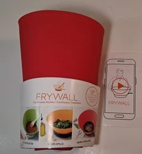 New Frywall Red Splatter Guard for 12" Pan BPA Free Silicone 
