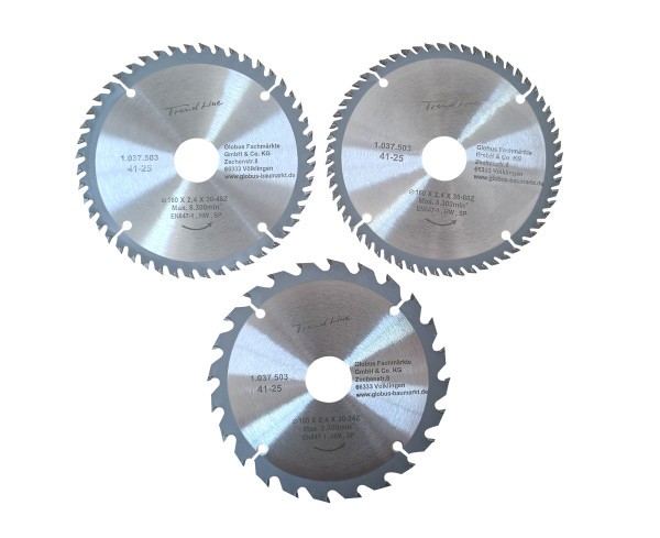 Trendline KreissäGeblatt-Set Ø 160 Mm Bohrung Ø 30 Mm 3-Teilig KreissäGeblatt-image