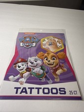 Paw Patrol Removable Tattoos 25 Count-SHIPSN24HRS
